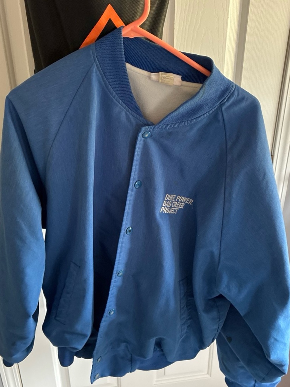 Duke Power Shirt Blue Kids Bomber Jacket with Snap Front